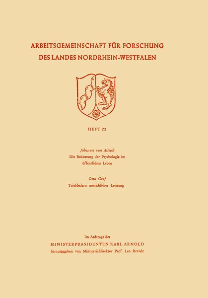 Produktbild: Arbeitsgemeinschaft f&uuml;r Forschung des Landes Nordrhein-Westfalen