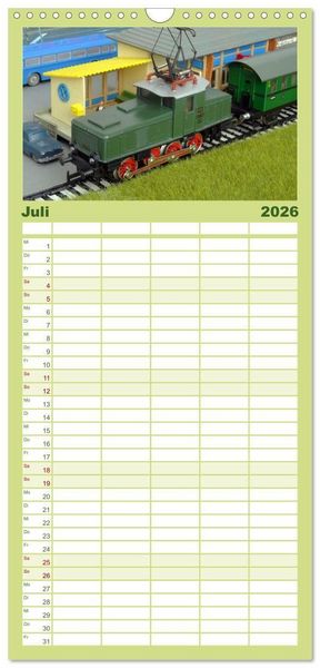 Produktbild: Familienplaner 2026 - Klassische Loks aus G&ouml;ppingen mit 5 Spalten (Wandkalender, 21 x 45 cm) CALVENDO