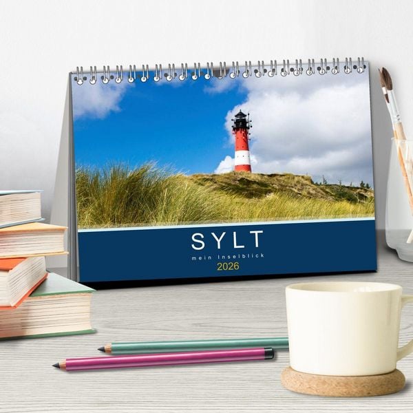 Produktbild: Sylt mein Inselblick (Tischkalender 2026 DIN A5 quer), CALVENDO Monatskalender