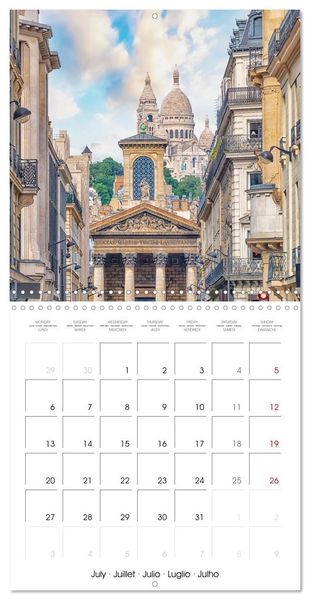 Produktbild: Le Paris romantique (Calendrier mural carr&eacute; 2026 30x30 cm) Calendrier double avec une page pour vos prises de notes