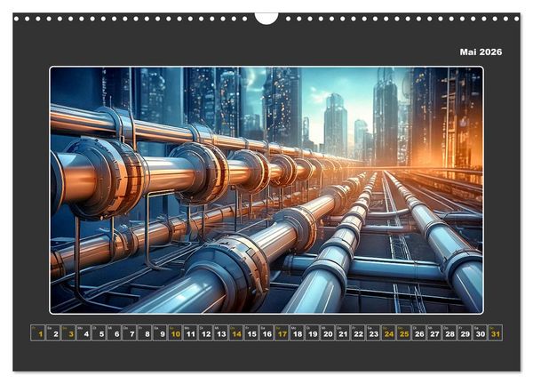Produktbild: Zukunftsvision Megacity (Wandkalender 2026 DIN A3 quer), CALVENDO Monatskalender