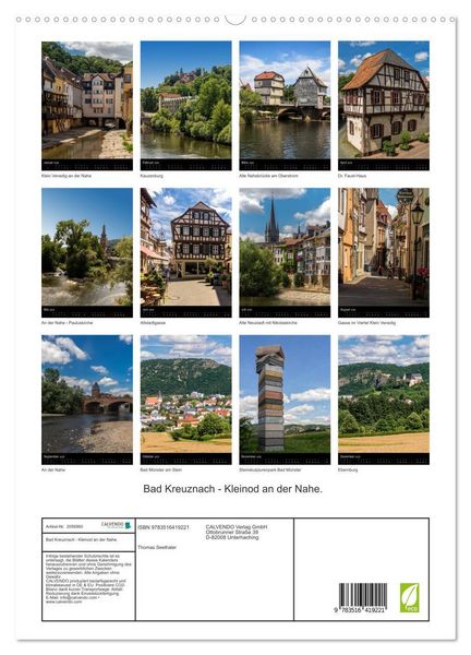 Produktbild: Bad Kreuznach - Kleinod an der Nahe. (hochwertiger Premium Wandkalender 2026 DIN A2 hoch), Kunstdruck in Hochglanz