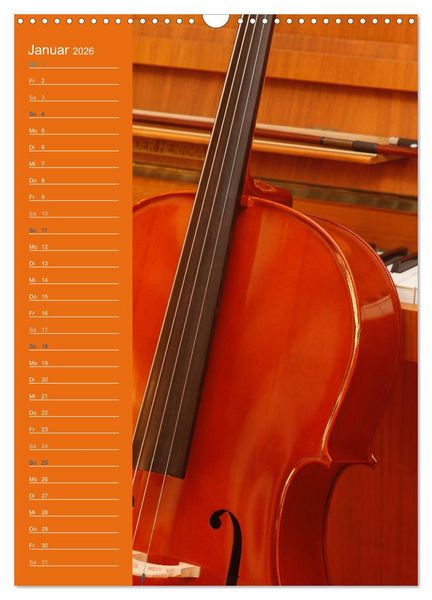 Produktbild: Geliebtes Cello (Wandkalender 2026 DIN A3 hoch), CALVENDO Monatskalender