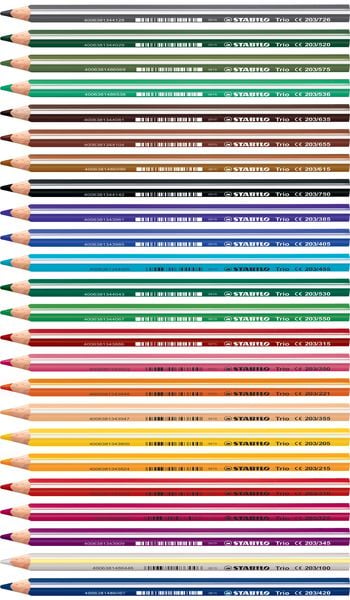 Produktbild: STABILO Dreikant-Buntstift -   Trio dick - 24er Pack - mit 24 verschiedenen Farben