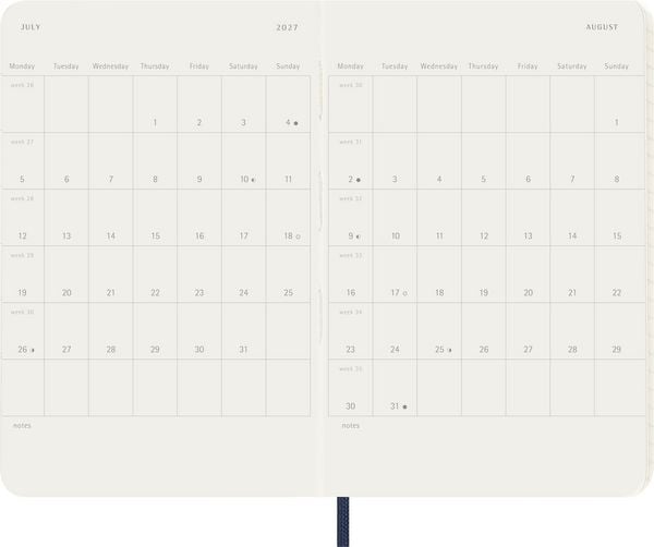 Produktbild: Moleskine 18 Monate Wochen 26/27 A6 Kt Saphir