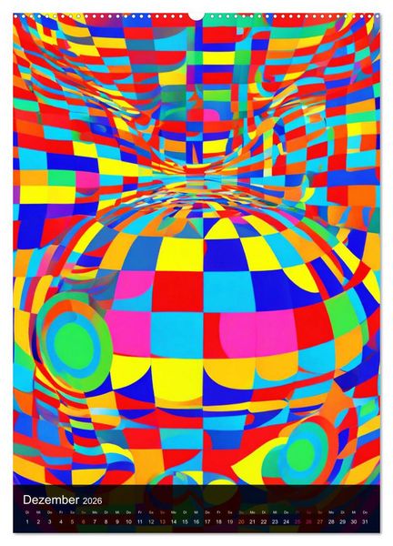 Produktbild: OP Art Nichts f&uuml;r schwache Augen (Wandkalender 2026 DIN A2 hoch), CALVENDO Monatskalender