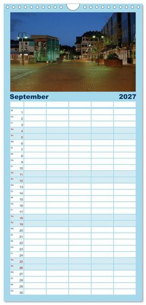 Produktbild: Familienplaner 2027 - Blaue Stunde im Siegerland mit 5 Spalten (Wandkalender, 21 x 45 cm) CALVENDO