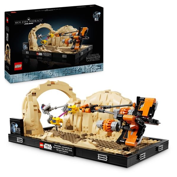 LEGO Star Wars Podrennen in Mos Espa – Diorama, Set für Erwachsene 75380