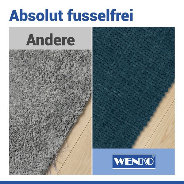 Produktbild: Badteppich Mod. Covelo Dunkelblau, 50 x 80 cm, rutschfest und waschbar bis 30 &deg;C