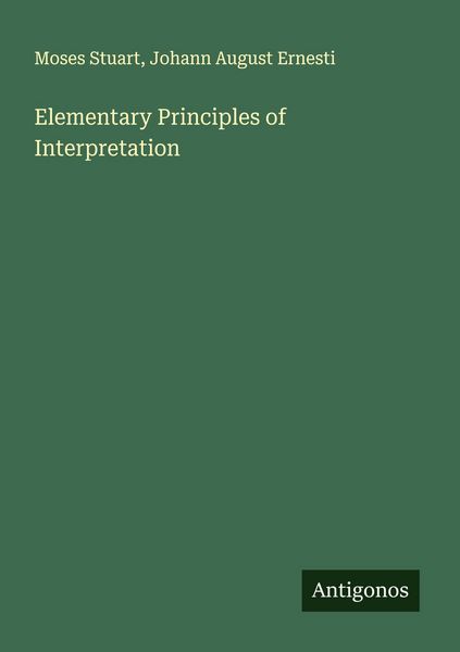 Produktbild: Elementary Principles of Interpretation