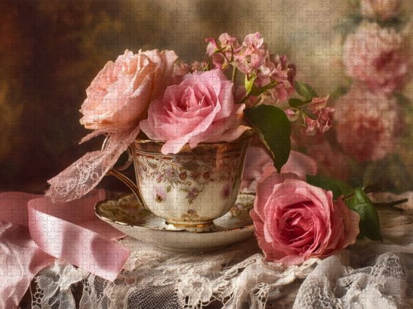 Produktbild: CALVENDO Puzzle Ein Motiv aus dem Kalender Bl&uuml;ten der Zeit | 1000 Teile Lege-Gr&ouml;&szlig;e 64x48cm Foto-Puzzle f&uuml;r gl&uuml;ckliche Stunden