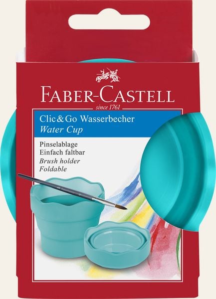 Produktbild: Faber-Castell Wasserbecher Clic&Go t&uuml;rkis
