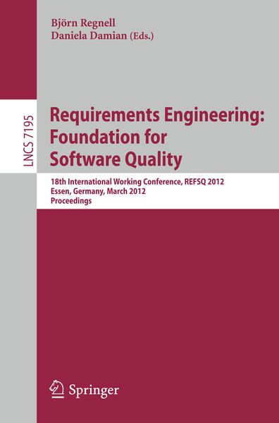 Produktbild: Requirements Engineering: Foundation for Software Quality