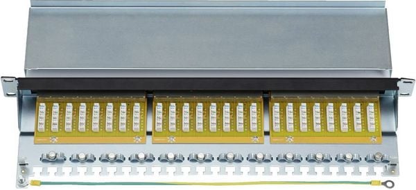 Produktbild: Renkforce 24 Port Netzwerk-Patchpanel 483mm (19\") CAT 6 1 HE Best&uuml;ckt