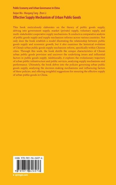 Produktbild: Effective Supply Mechanism of Urban Public Goods