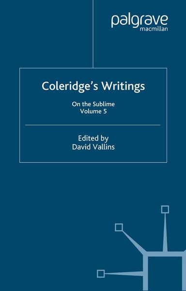 Produktbild: Coleridge's Writings: On the Sublime