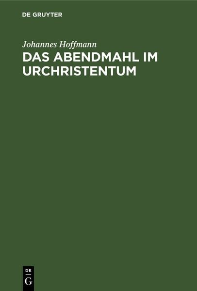 Produktbild: Das Abendmahl im Urchristentum