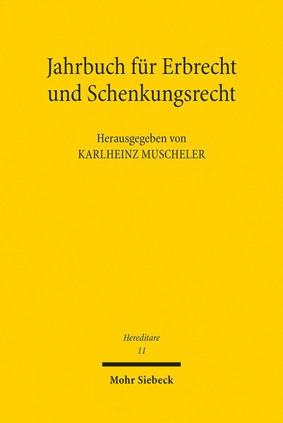Produktbild: Jahrbuch f&uuml;r Erbrecht und Schenkungsrecht