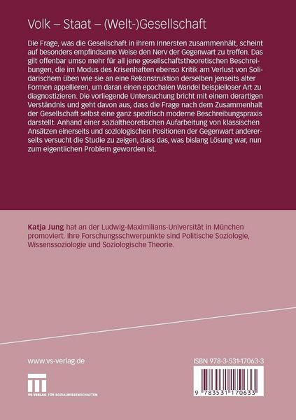 Produktbild: Volk - Staat - (Welt-)Gesellschaft