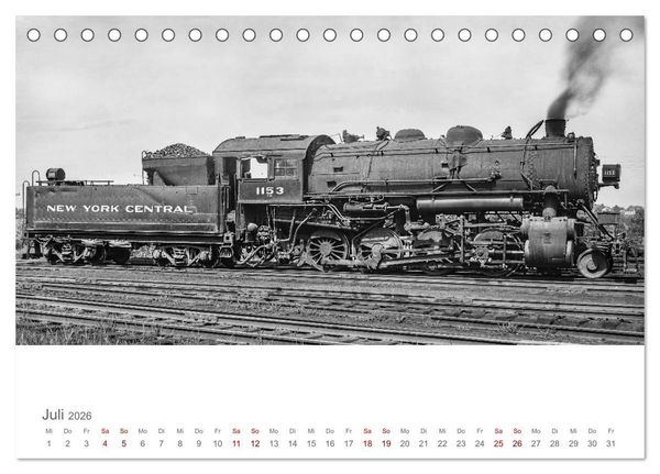 Produktbild: US-Dampflokomotiven (Tischkalender 2026 DIN A5 quer), CALVENDO Monatskalender