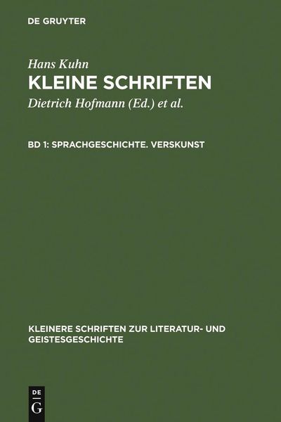 Produktbild: Sprachgeschichte. Verskunst