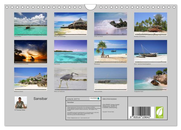 Produktbild: Sansibar (Wandkalender 2026 DIN A4 quer), CALVENDO Monatskalender