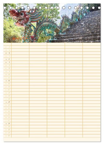 Produktbild: EXOTISCHES S&Uuml;DOSTASIEN - Familienplaner 2026 (Tischkalender 2026 DIN A5 hoch), CALVENDO Monatskalender