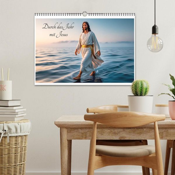 Produktbild: Durch das Jahr mit Jesus (Wandkalender 2026 DIN A3 quer), CALVENDO Monatskalender