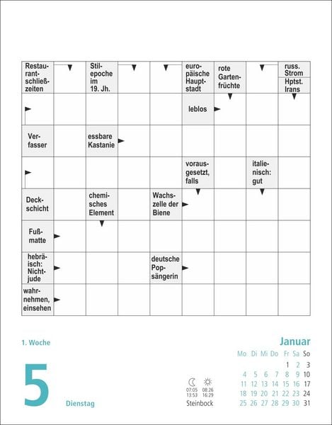 Produktbild: Stefan Heine Kreuzwortr&auml;tsel Tagesabrei&szlig;kalender 2027