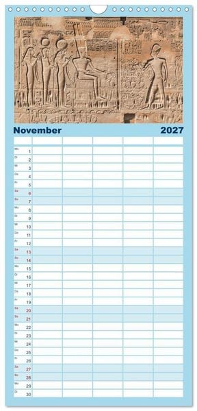 Produktbild: Familienplaner 2027 - &Auml;gypten mit 5 Spalten (Wandkalender, 21 x 45 cm) CALVENDO