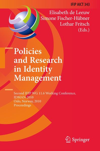 Produktbild: Policies and Research in Identity Management