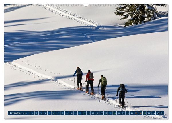 Produktbild: Skimountaineering - Erobere die Berge im Winter (Wandkalender 2026 DIN A2 quer), CALVENDO Monatskalender