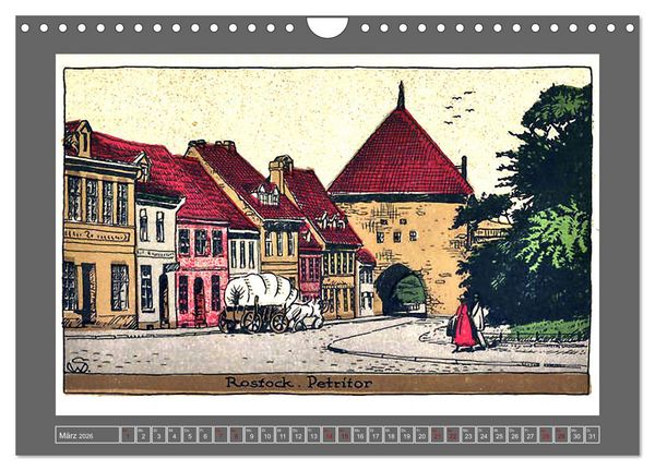 Produktbild: Gru&szlig; aus Rostock (Wandkalender 2026 DIN A4 quer), CALVENDO Monatskalender