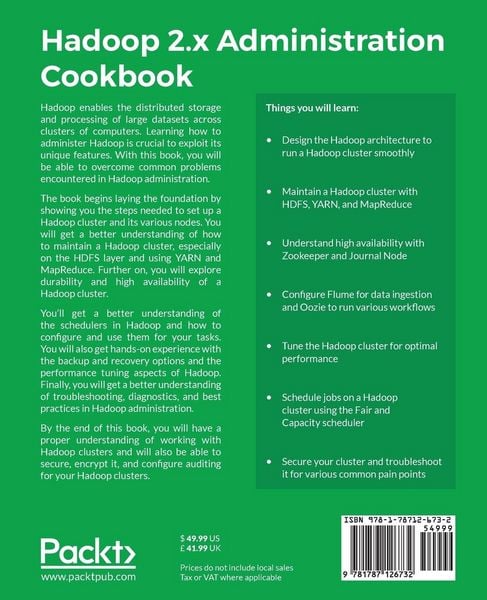 Produktbild: Hadoop 2.x Administration Cookbook