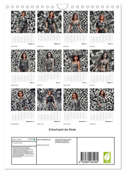 Produktbild: Schachspiel der Mode (Wandkalender 2027 DIN A4 hoch), CALVENDO Monatskalender