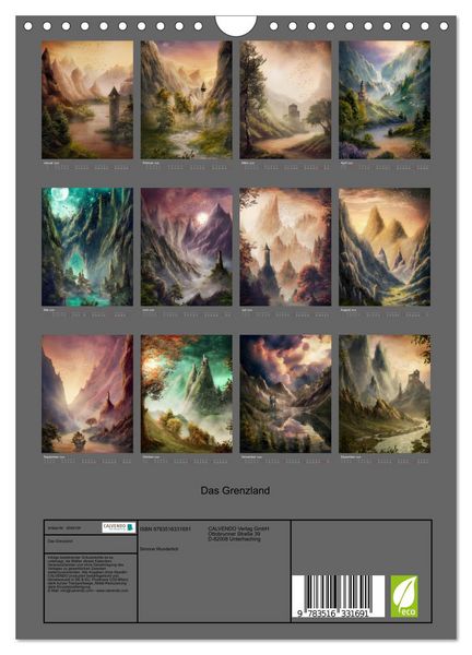 Produktbild: Das Grenzland (Wandkalender 2026 DIN A4 hoch), CALVENDO Monatskalender