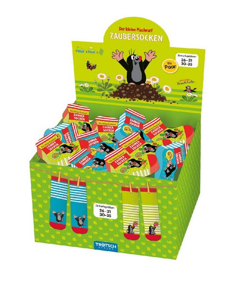 Produktbild: Zaubersocken "Der kleine Maulwurf" im Display