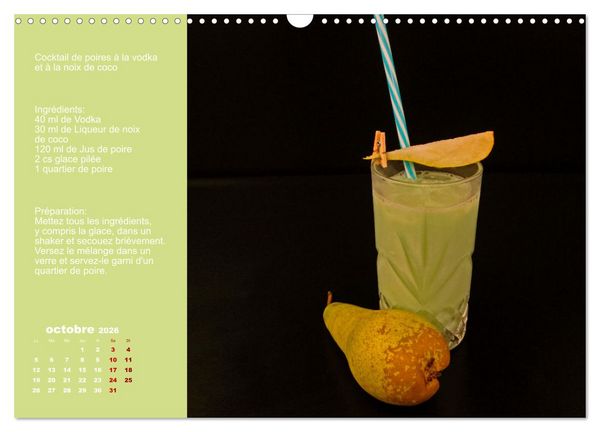 Produktbild: Cocktails de vodka Fascination (Calendrier mural 2026 DIN A3 vertical), CALVENDO calendrier mensuel