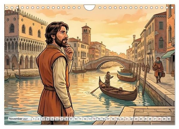 Produktbild: Marco Polo - Die gro&szlig;e Reise nach Osten (Wandkalender 2027 DIN A4 quer), CALVENDO Monatskalender