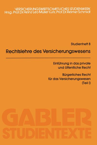 Produktbild: Rechtslehre des Versicherungswesens (RLV)