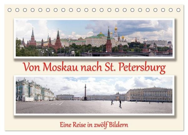 Produktbild: Von Moskau nach St. Petersburg (Tischkalender 2026 DIN A5 quer), CALVENDO Monatskalender