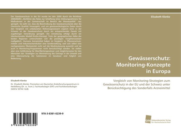 Produktbild: Gew&auml;sserschutz: Monitoring-Konzepte in Europa