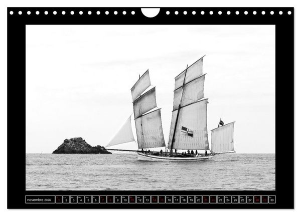 Produktbild: Voiles anciennes (Calendrier mural 2026 DIN A4 vertical), CALVENDO calendrier mensuel