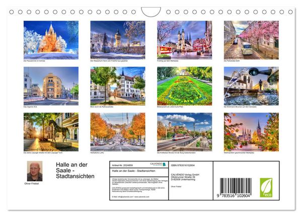 Produktbild: Halle an der Saale - Stadtansichten (Wandkalender 2026 DIN A4 quer), CALVENDO Monatskalender