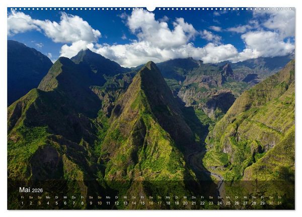 Produktbild: La Reunion - Traumhafte K&uuml;sten und Hochgebirge (hochwertiger Premium Wandkalender 2026 DIN A2 quer), Kunstdruck in Hochglanz