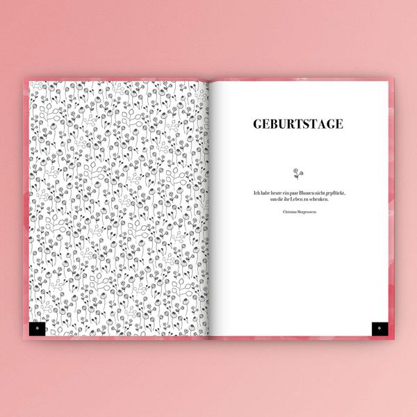 Produktbild: Adressbuch mit Geburtstagskalender | Kontaktbuch in DIN A5| Telefonregister & Adressbuch mit Telefonnummer, Adresse, E-Mail | Telefonbuch rosa