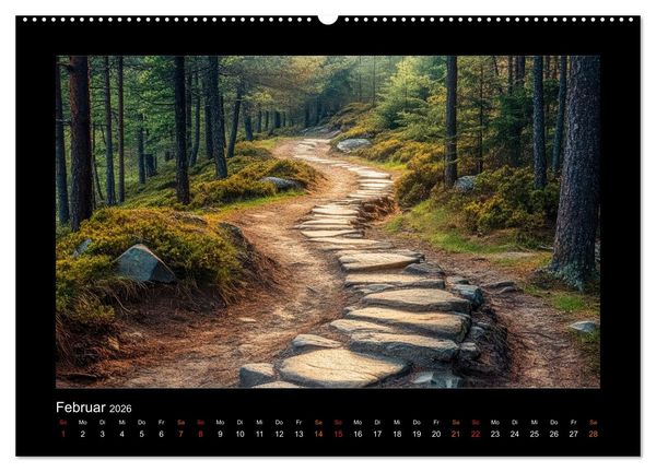 Produktbild: Geheimnisvolle Wege (hochwertiger Premium Wandkalender 2026 DIN A2 quer), Kunstdruck in Hochglanz