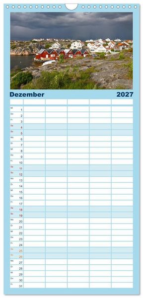 Produktbild: Familienplaner 2027 - Unterwegs in Schweden mit 5 Spalten (Wandkalender, 21 x 45 cm) CALVENDO