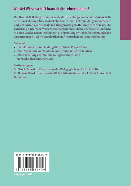 Produktbild: Wieviel Wissenschaft braucht die Lehrerbildung?