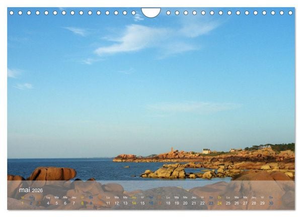 Produktbild: BRETAGNE La C&ocirc;te de granit rose (Calendrier mural 2026 DIN A4 vertical), CALVENDO calendrier mensuel